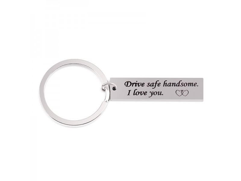 Custom Keyring Engraved For Lovers Couples DIY Stainless Steel Keychain Carousel 1