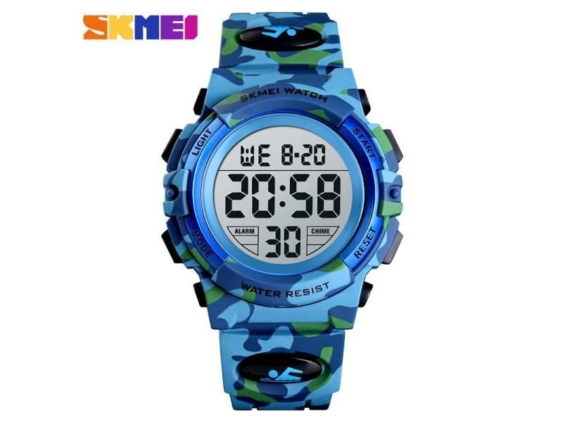 SKMEI Kids Watches 5bar Waterproof 12/24Hour Camouflage Carousel 1