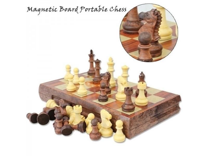 New Chess Folded Board 4 Size Magnetic Board Tournament Travel Portable Chess Carousel 1