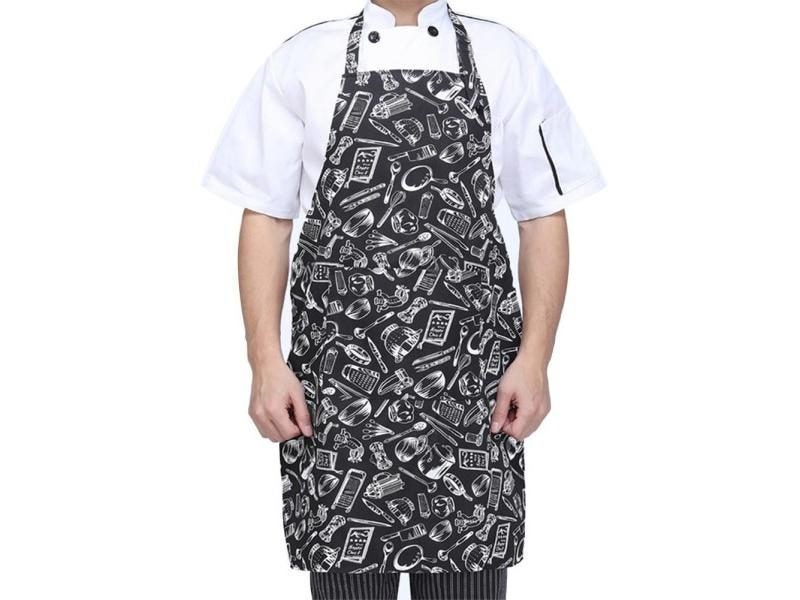 Adjustable Half-length Adult Apron Striped Hotel Restaurant Chef Waiter Apron Carousel 1