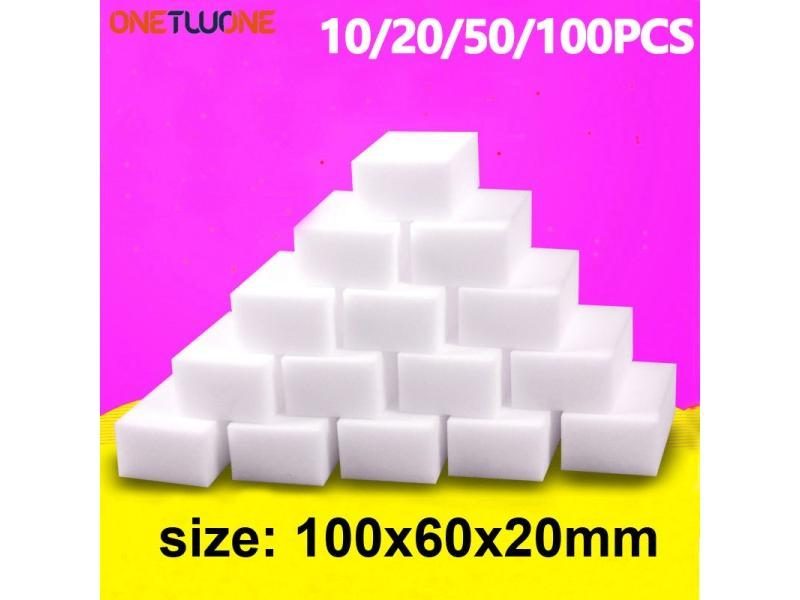 10/20/50/100Pcs Melamine Sponge Magic Sponge For Kitchen Bathroom Car Office Carousel 2