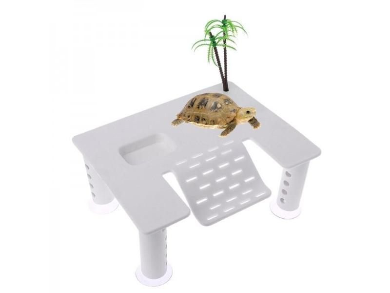 Platform Tortoise Platform With Suction Cup Ladder Ramp For Reptiles Habitat Carousel 1