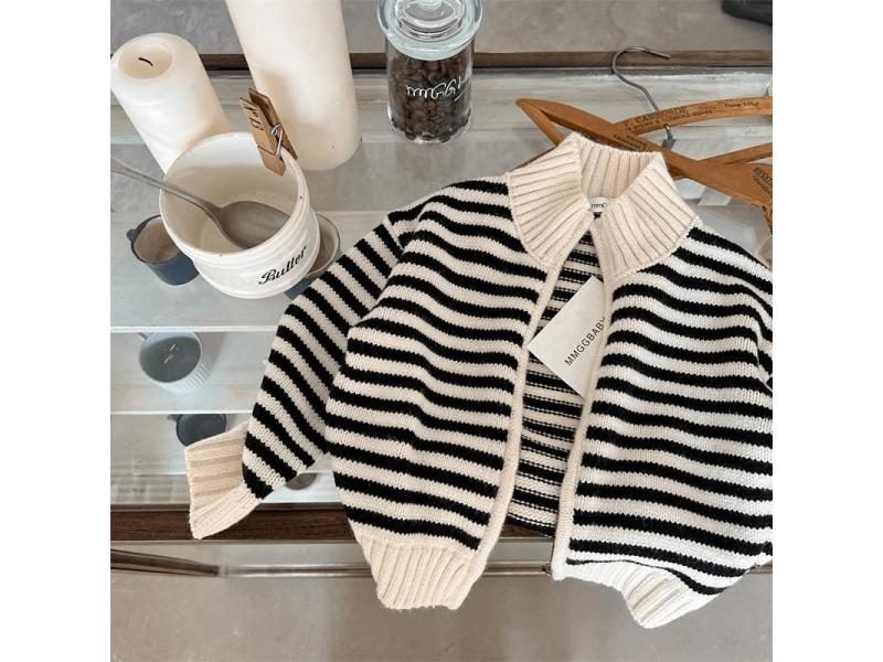 Newborn Baby Girl Boy Striped Jacket Infant Toddler Child Long Sleeve Knitted Carousel 1
