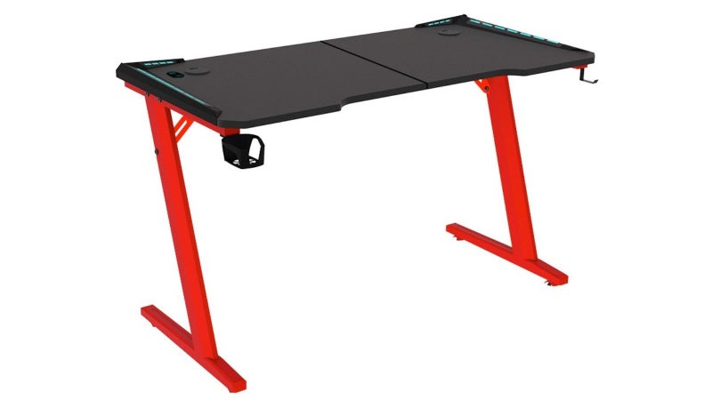 Odyssey8 140cm Dual Panel Red Gaming Desk Table Carousel 1