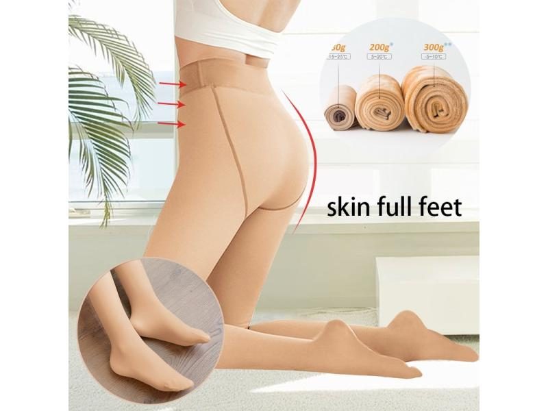 200g Winter Thermal Tights Women High Waist Elastic Thick Pantyhose Carousel 1