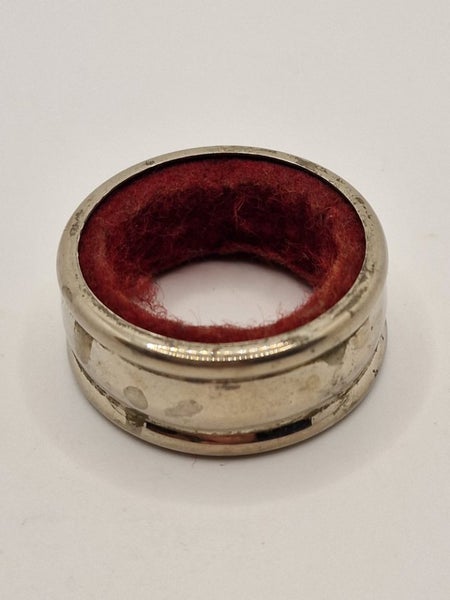 Vintage Wine Drip Collar – Silverplate Barware Felt Lined Mid-Century Carousel 1