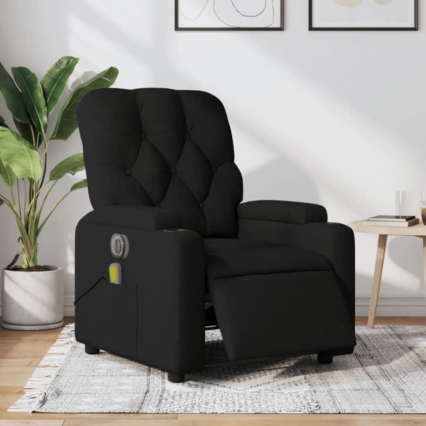 Electric Massage Recliner Chair Black Fabric Txbpllk Carousel 1