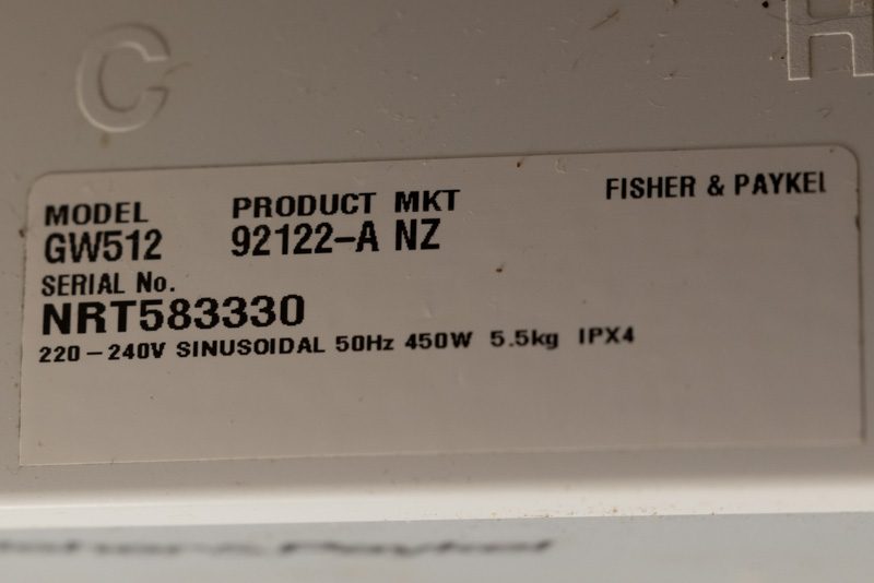 5.5KG F&P GW512 Washing Machine63001851202434111