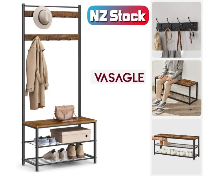 Hallway Coat Rack with Shoe Rack Carousel 1