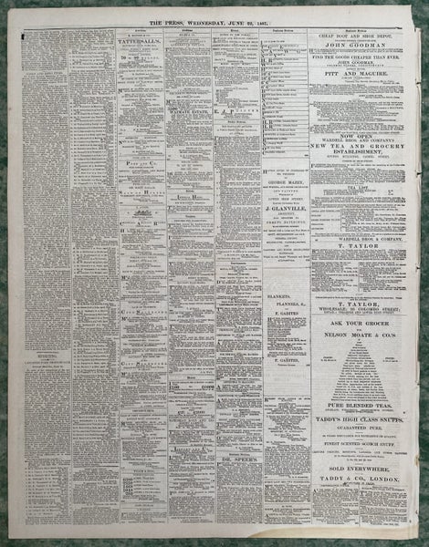 OLD NEWSPAPER: The Press, Christchurch - Wednesday, 22 June 1887 Carousel 3