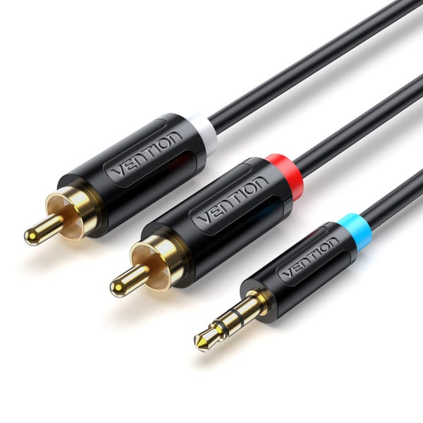 Vention 3.5MM Male to 2-Male RCA Adapter Cable 5M Black Splitters Carousel 1