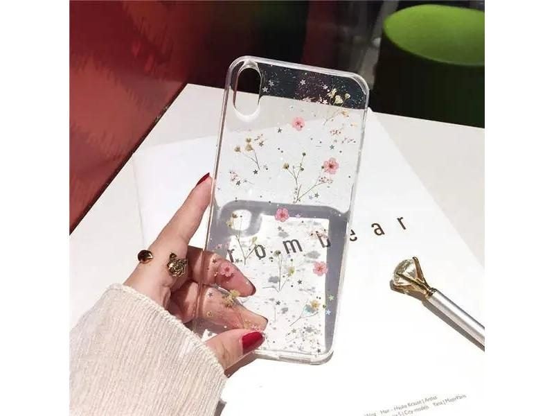 Real Dry Flower Glitter Clear Phone Case For IPhone 17 Air 16 15 14 13 12 11 Carousel 1