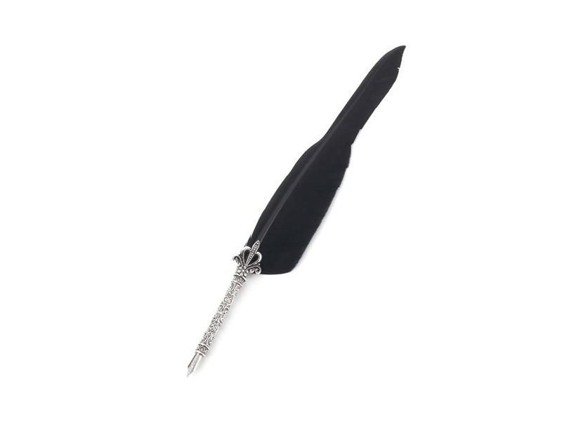 Antique Quill Feather Dip Fountain Pen Stationery Office School Dip Pen 5pcs Carousel 1