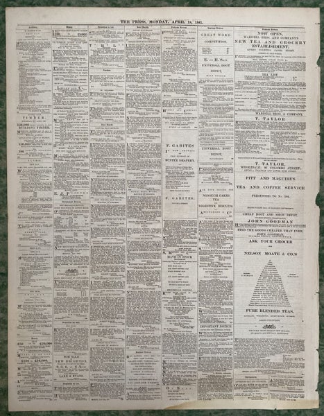 OLD NEWSPAPER: The Press, Christchurch - Monday, 18 April 1887 Carousel 3