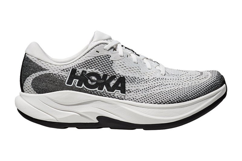 Hoka Men's Rincon 4 Running Shoes (White/Black, Size 10 US) Carousel 1