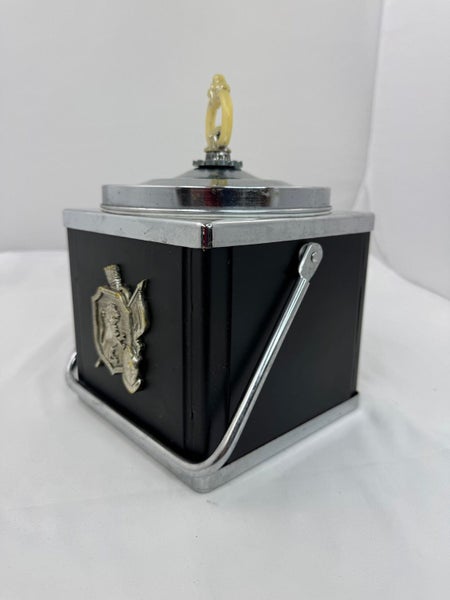 Vintage Retro Black and Chrome Ice Bucket (21096)62934718064001113