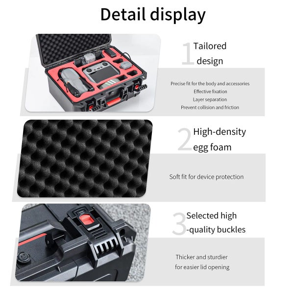 STARTRC Dual Layer Waterproof Case for DJI Air 3 / Air 3S Carousel 9