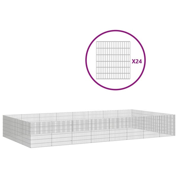 Free Range Animal Enclosure 24-Panel 54X60 Cm Galvanised Iron Ttxotap Carousel 7