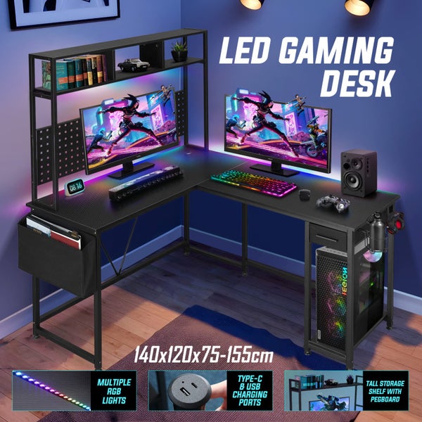 Corner Gaming Desk L Shaped Carousel 1