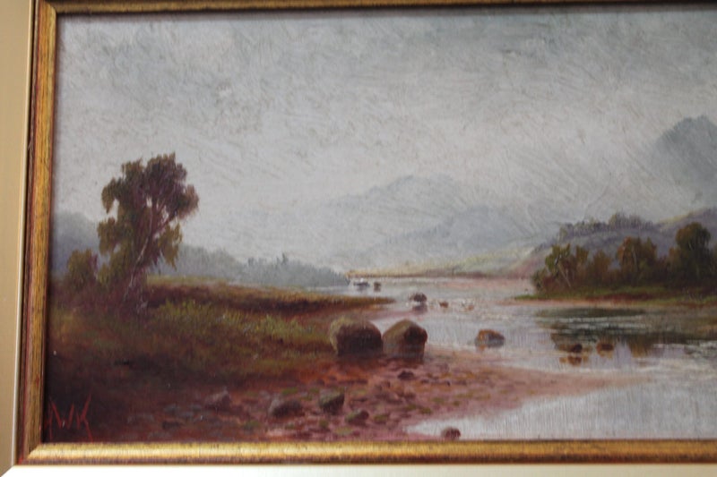 LANDSCAPE OIL COLONIAL ART H W KIRKWOOD Carousel 3