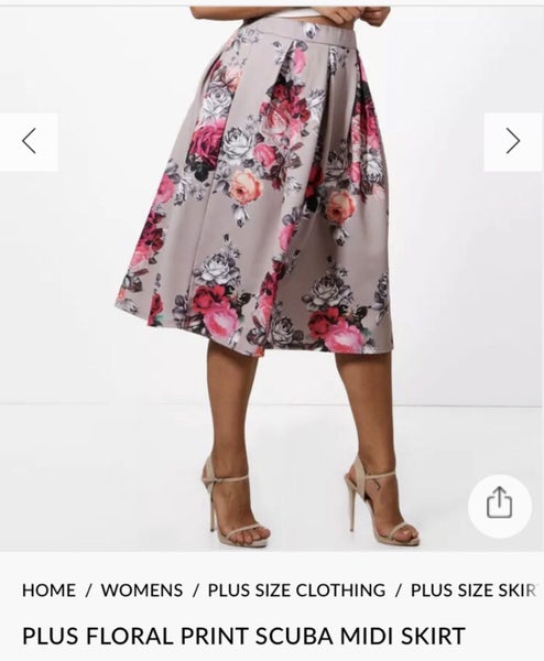 Boo Hoo floral midi skirt Carousel 10