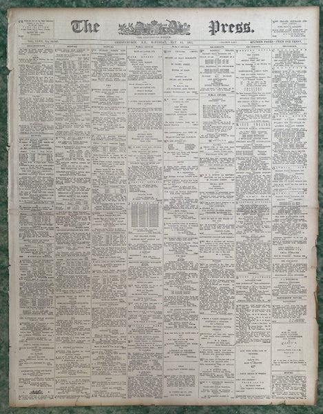 OLD NEWSPAPER: The Press, Christchurch - Saturday, 20 May 1911 Carousel 2
