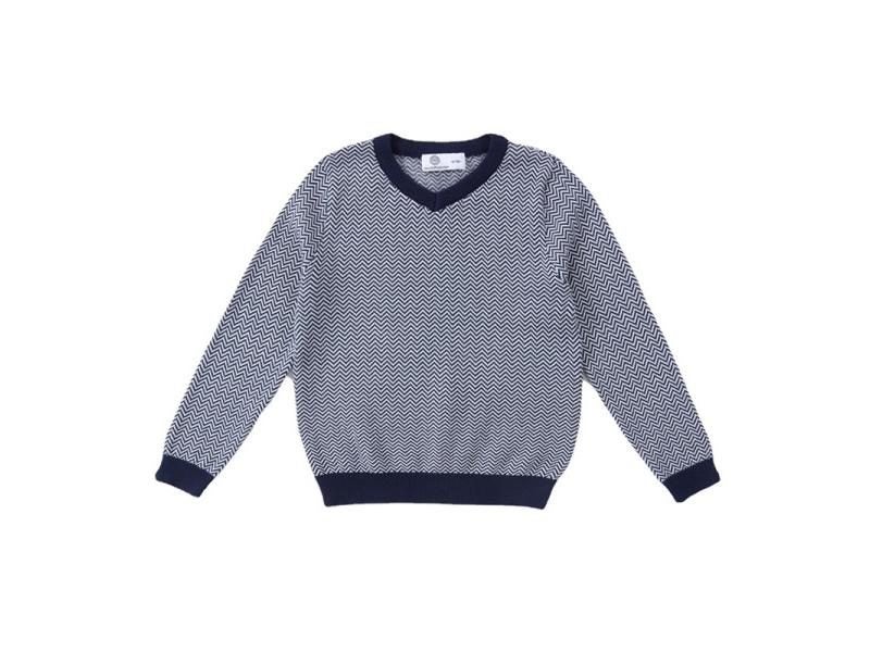 New Sweater AP Herringbone SweaterAP Fall Boys V-neck Sweater Natural Cotton Carousel 1