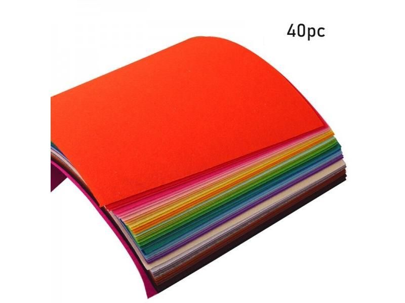 40pcs A4 Non-woven Felt DIY Sewing Crafts Materials For Christmas Kindergarten Carousel 1