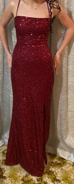 Red Sequinned Ball Dress Size 8 Carousel 5
