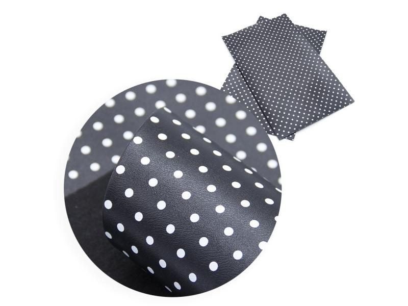 20*33cm Solid Color Faux Leather Sheets Dots Synthetic Leather For Bow DIY Hair Carousel 1