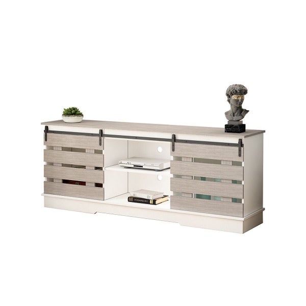 Wood TV Stand Unit Console Table Farmhouse Storage Cabinet Door 180cm Carousel 7