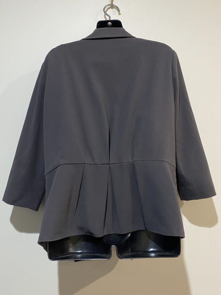 Jeanswest Grey Blazer – Size 12, Clasp Front, 3/4 Sleeve, Smart Casual Blazer64443660877570113