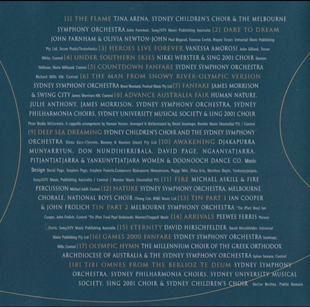 Sydney 2000 (Official Music From The Opening Ceremony) CD Carousel 3