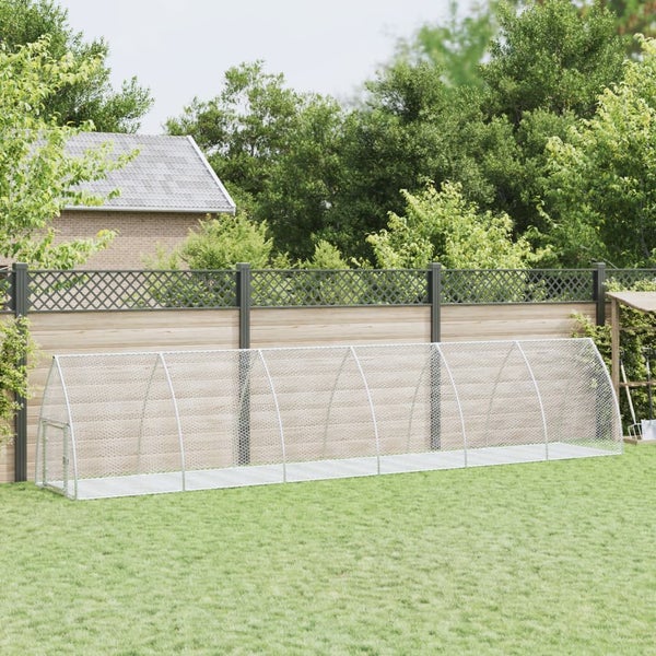 Rabbit Hutch Silver 600X105X120 Cm Galvanised Steel Txnopxk Carousel 1