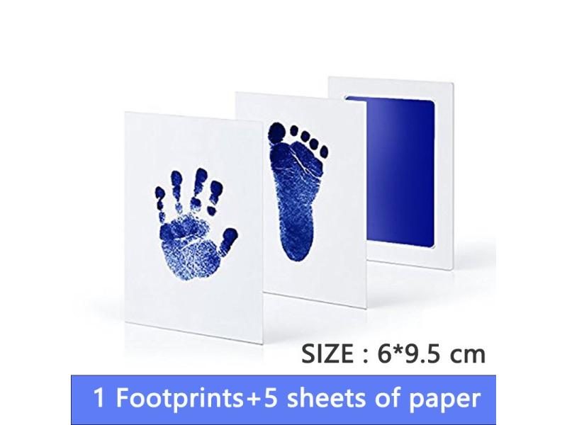 Baby Footprints Safe Non-Toxic Handprint Footprint Imprint Ink Pads Kits For Carousel 1