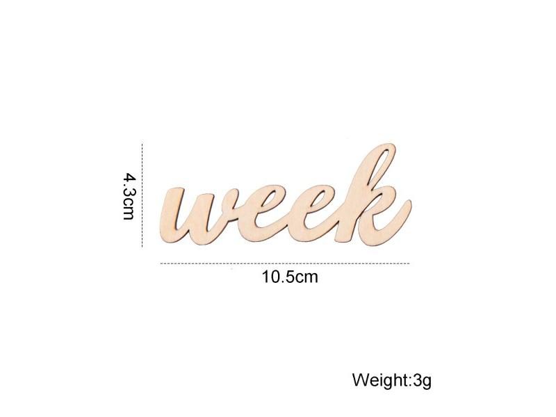 20pcs/set Natural Wooden Baby Milestone Card Numbers Reversible Photo Props Carousel 1