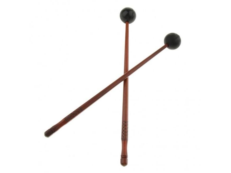 1 Pair Polished Surface Wooden Tongue Drum Sticks Mallets Beaters Percussion Carousel 1
