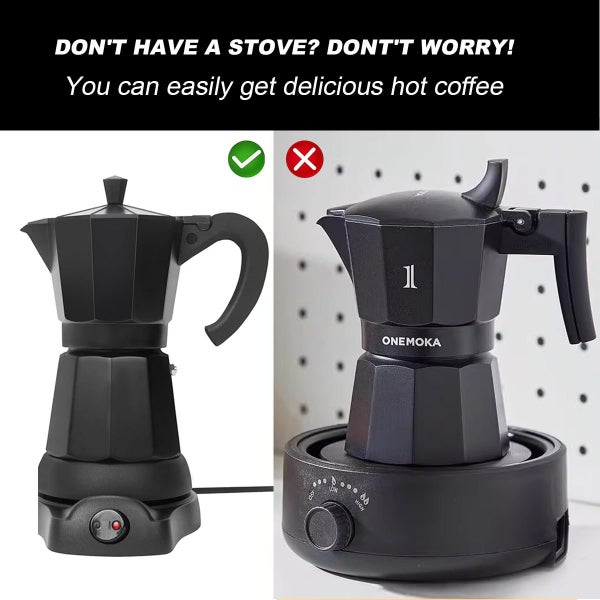 Mornest Electric Aluminium Moka Coffee Maker Espresso Italian Classic auto po... Carousel 20