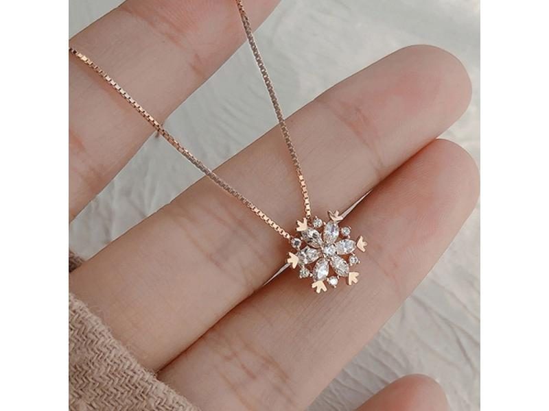 925 Silver Plated Zircon Necklace Pendant Chain Design Fine Jewelry NK035 Carousel 1