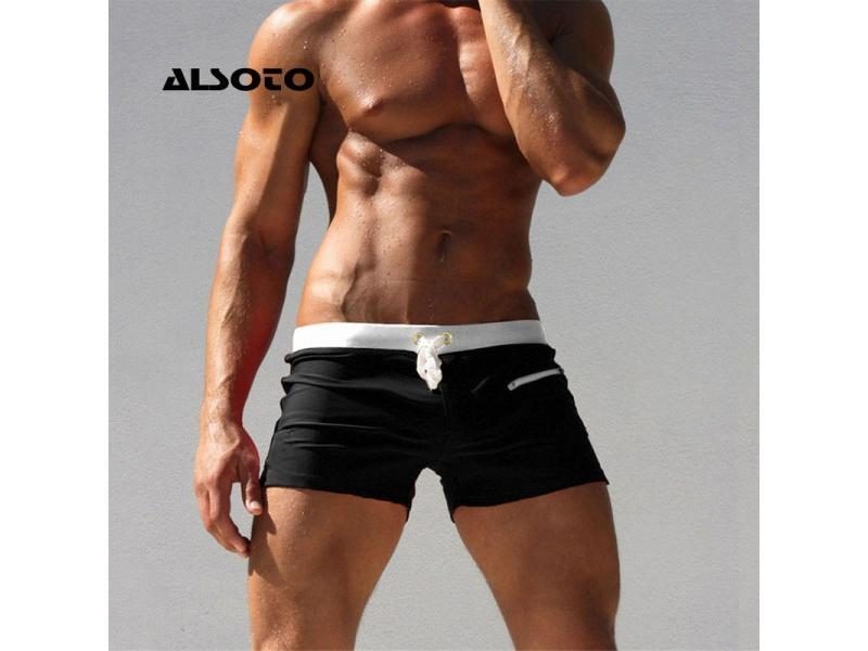 ALSOTO Men Swimwear Swimsuits Shorts New Board Shorts Trunks Pocket Mens Boxers Carousel 1