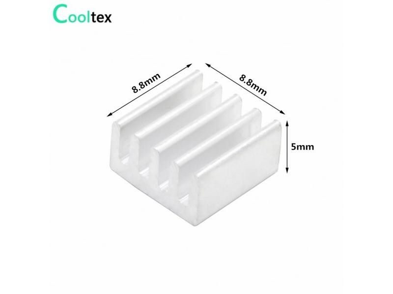 30pcs 8.8x8.8x5mm Aluminum Heatsink Radiator Cooling Cooler Heat Sink For Carousel 1