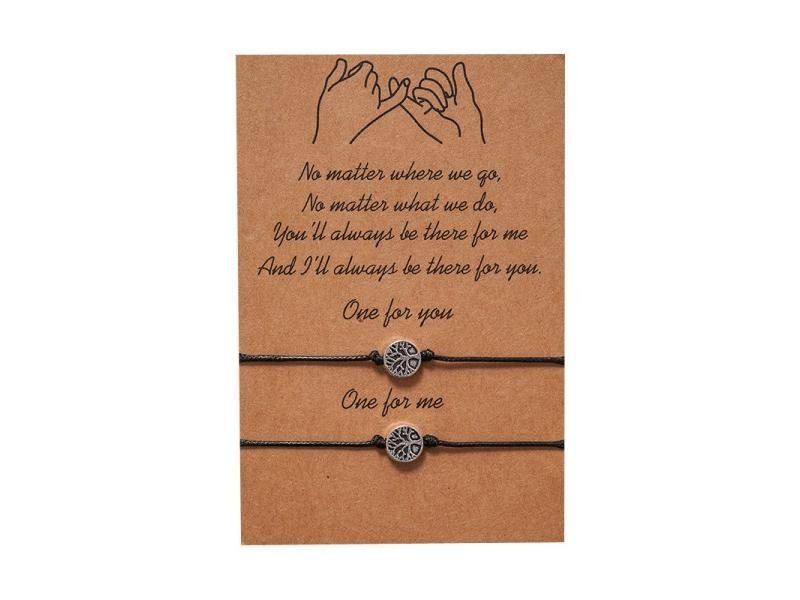 New DIY Charm Bracelet For Friendship Couples 2pcs/set Volcanic Stone Bracelet Carousel 1