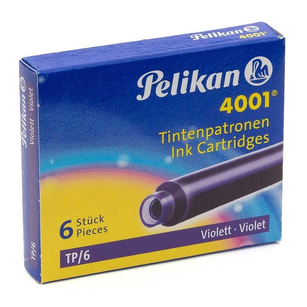 Pelikan 4001 Ink Cartridge Set 6pce Violet Carousel 1