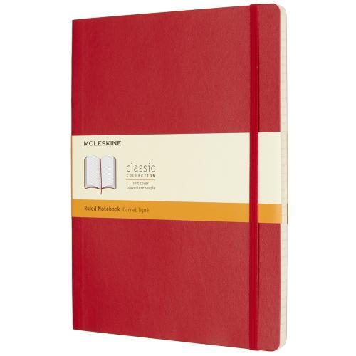 Moleskine QP621F2 Notebook XL Scarlet Red Soft Cover Ruled [QP621F2] Carousel 1