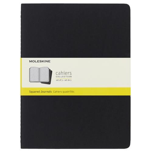 Moleskine QP322 Cahier Journals XL Black Square Pack 3 [QP322] Carousel 1