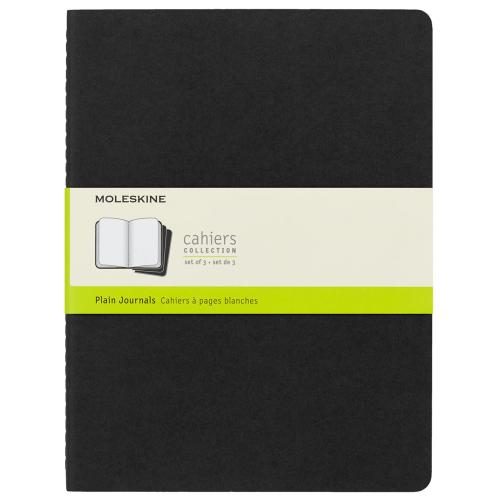 Moleskine QP323 Cahier Journal XL Plain Black Pack 3 [QP323] Carousel 1