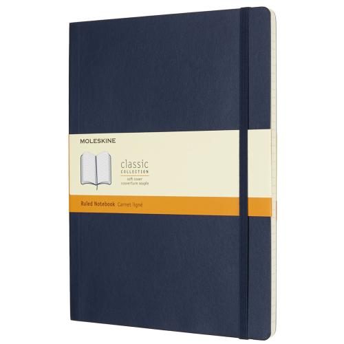 Moleskine QP621B20 Notebook XL Sapphire Blue Soft Cover Ruled [QP621B20] Carousel 1