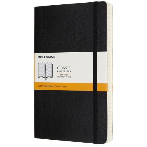 Moleskine QP616EXP Notebook Expanded Large Black Soft Cover Ruled [QP616EXP] Carousel 1