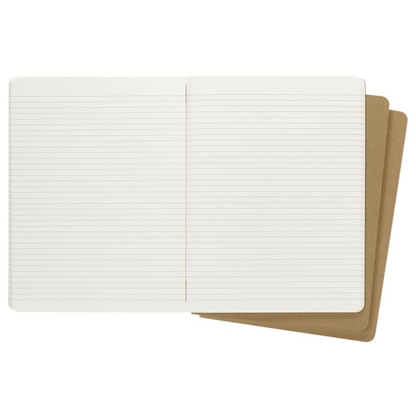 Moleskine QP421 Cahier Journals XL Kraft Brown Ruled Pack 3 [QP421] Carousel 5