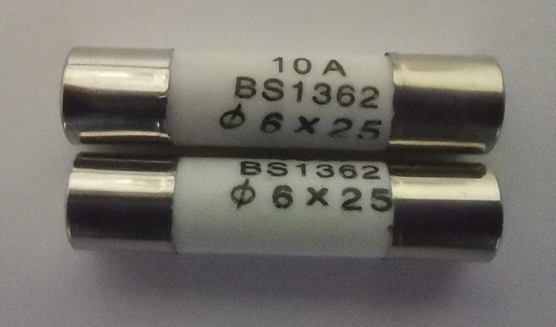 Ceramic Fast Blow Fuses x 2 pcs - Choice of 10A 6x25 or 6x30 or 0.5A 5x20mm Carousel 2